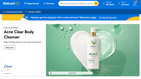 Dove Body Love 'New at Walmart' Carousel Ad